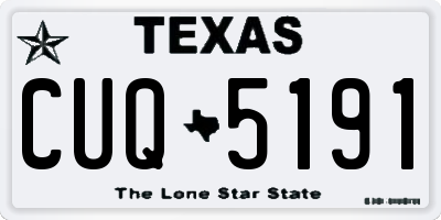 TX license plate CUQ5191