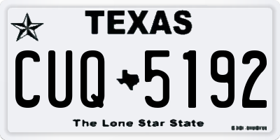 TX license plate CUQ5192