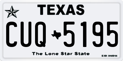 TX license plate CUQ5195