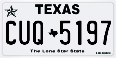 TX license plate CUQ5197