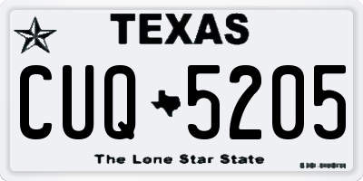 TX license plate CUQ5205