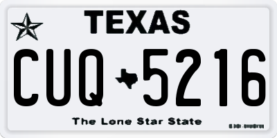 TX license plate CUQ5216