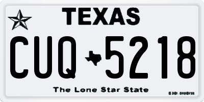 TX license plate CUQ5218