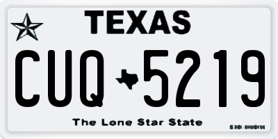TX license plate CUQ5219