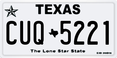 TX license plate CUQ5221