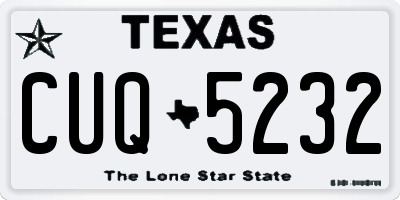 TX license plate CUQ5232