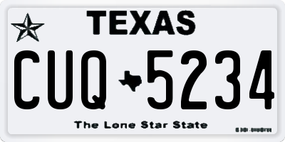 TX license plate CUQ5234