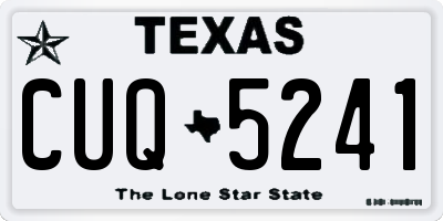 TX license plate CUQ5241