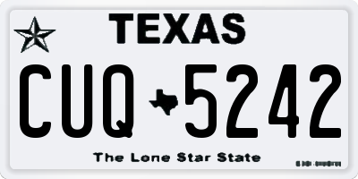 TX license plate CUQ5242