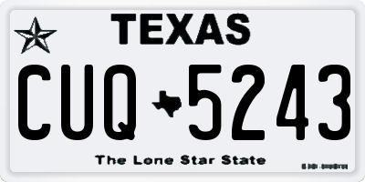 TX license plate CUQ5243