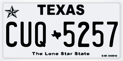 TX license plate CUQ5257