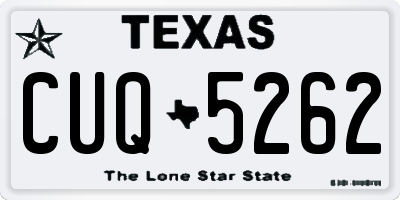 TX license plate CUQ5262