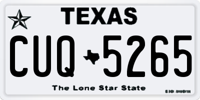 TX license plate CUQ5265