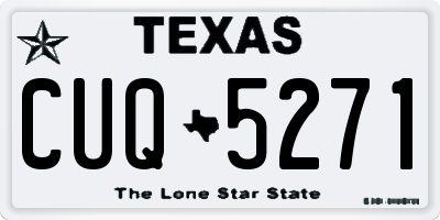 TX license plate CUQ5271