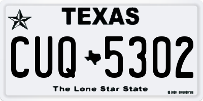 TX license plate CUQ5302