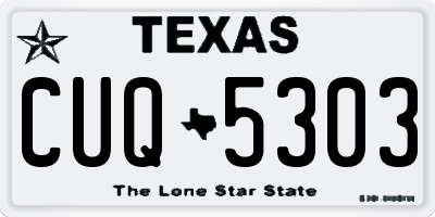 TX license plate CUQ5303