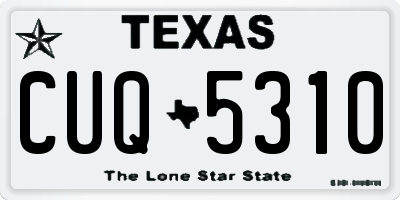 TX license plate CUQ5310