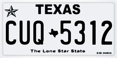 TX license plate CUQ5312