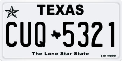 TX license plate CUQ5321