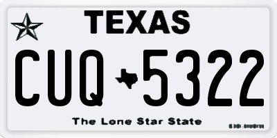 TX license plate CUQ5322