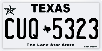 TX license plate CUQ5323