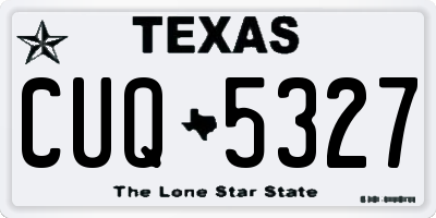 TX license plate CUQ5327