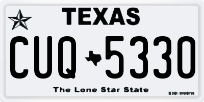 TX license plate CUQ5330