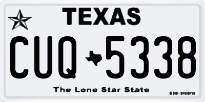 TX license plate CUQ5338