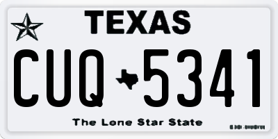 TX license plate CUQ5341
