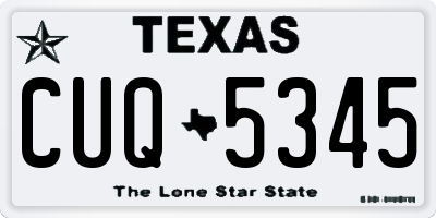 TX license plate CUQ5345