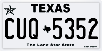TX license plate CUQ5352