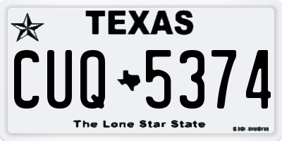 TX license plate CUQ5374