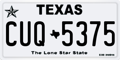 TX license plate CUQ5375