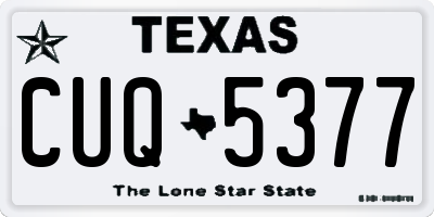 TX license plate CUQ5377