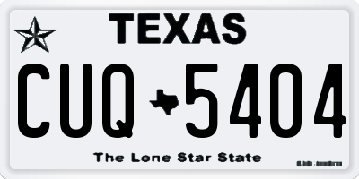 TX license plate CUQ5404