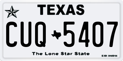 TX license plate CUQ5407