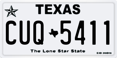 TX license plate CUQ5411
