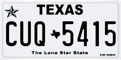 TX license plate CUQ5415