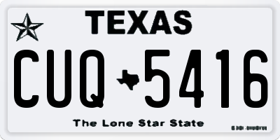 TX license plate CUQ5416