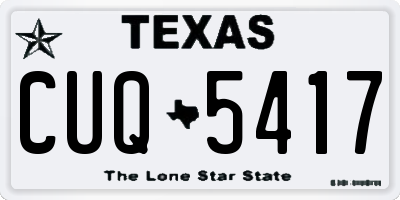 TX license plate CUQ5417