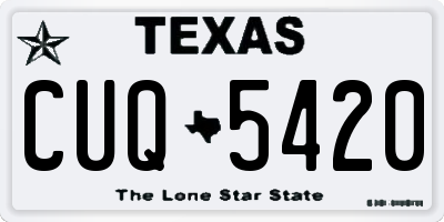 TX license plate CUQ5420