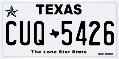 TX license plate CUQ5426