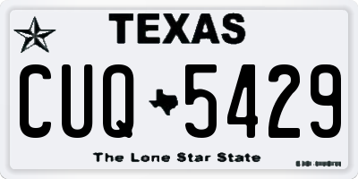 TX license plate CUQ5429