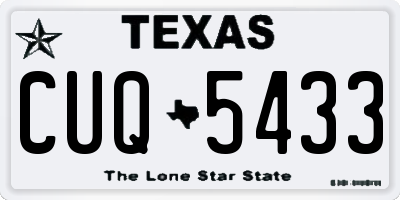 TX license plate CUQ5433