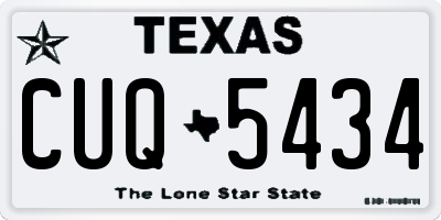 TX license plate CUQ5434