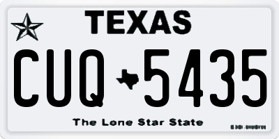 TX license plate CUQ5435