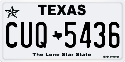 TX license plate CUQ5436