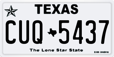 TX license plate CUQ5437