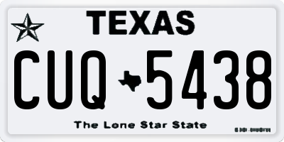 TX license plate CUQ5438