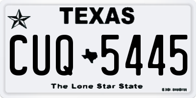 TX license plate CUQ5445